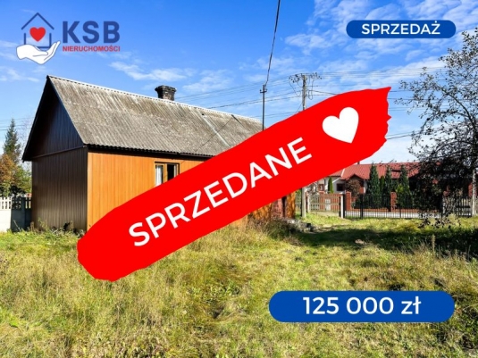 Ustawna działka budowlana z małym domem - Stara Dębowa Wola - 868m2